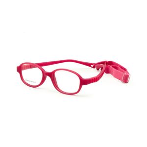 Children Glasses Frame Size 41 Mira Flexible No Screw Optical Baby Eyewear with Strap Cord Kids Eyeglasses Boys Girls 240229