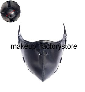 Massage Sex Toys Black Pu Leather Head BDSM Bondage Hood Mask Gag Erotic Flirting Adult Toy Adjustable Cosplay For Couples3588537