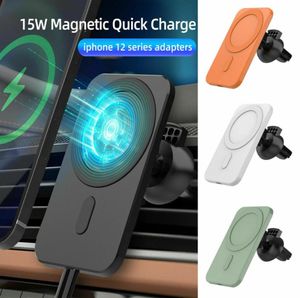 2021 Nowy samochód bezprzewodowy ładowanie bezprzewodowe 15 W Magnetyczne ładowarki magnetyczne Mount MAG bezpieczne dla iPhone'a 12 Pro MAX9978995