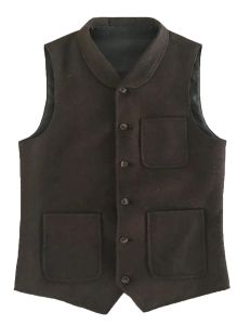 Gilet da uomo Gilet con risvolto Gilet casual retrò Gilet da lavoro formale in lana pied de poule Groomman per il ballo di fine anno Testimone di nozze