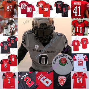 Utah Utes Football Jersey NCAA College Connor Otoolee Karene Reid Lander Barton Chris Curry Zack Moss Alex Smith Lloyd Cameron Rising