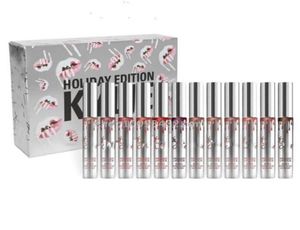 Drop Ship K Cosmetics Birthday Collection Lip Gloss 12st Kit Holiday 12 Daysholiday Edition Matte Lipstick av Fast Delivery213i3402449