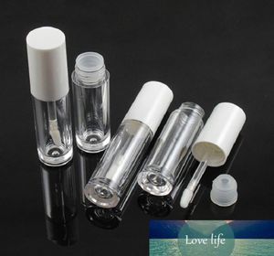 1 pçs tubos vazios de brilho labial mini recipiente cosmético recarregável frascos de amostra de plástico tampa branca diy ferramenta compõem acessórios 2476902