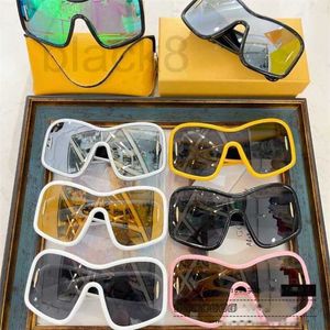 Sunglasses Designer New Integrated Mirror Sunglasses Personalized Windshields INS Same One piece Sun glasses LW40121 KPTH