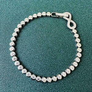 Bracciale di montaggio regolabile per gioielli all'ingrosso in argento sterling 925 16 cm 17 cm 18 cm 19 cm 20 cm Tennis Moissanite