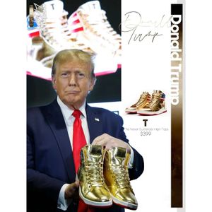 HOT never surrender sneaker basketball Shoes man trump Gold run Shoe luxury Designer Casual Shoe outdoor flat trumps tennis Shoe Men New style Sport trainer Women box