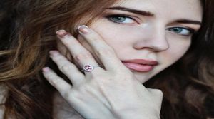 Umcho 925 Sterling Silver Ring Oval Classic Pink Morganite Rings For Women Engagement Gemstone Wedding Band Fine Jewelry Gift Y1903959086