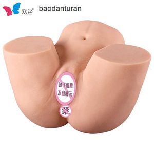 Boneca sexual de meio corpo, 1 pessoa real, nádegas grandes, molde invertido, masturbação masculina, textura de pele simulada, copo de avião, boneca de silicone sólido FASE