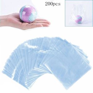 200 Pcs 6X6 inch Waterproof POF Heat Shrink Wrap Bags for Soaps Bath Bombs and DIY Crafts Transparent251v