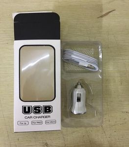 2 In 1 Sync Cabl USB US EU Car Charger Adapter Kit Sets For Samsung HTC Micro V8 With Retail Box8446144