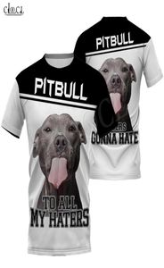 2020 Moda Hayvan Pitbull'dan Haters 3D Tam Baskılı Tshirt Erkekler Kadın Harajuku Günlük Pet Köpek Tasarım Punk Stil Tops3163530