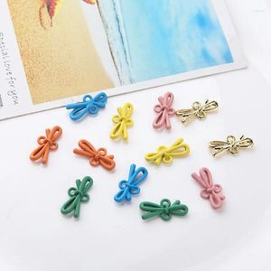 Dangle Küpeler 10 PCS Tasarım Alaşımlı Buzlu Boya Çat Tie Çifte Asma Parçalar Kadınlar için DIY Mücevher Aksesuarları