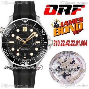 ORF Diver 300m 007 A8800 Automatyczne męże Watch 42 mm czarny teksturowany wybór Super Version Edition Guma 210 22 42 22 01 004 WATC292H