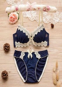 Conjunto de sutiã retrô meninas fofo adolescente sexy para roupa íntima adolescente japonês bebê malha 5942422