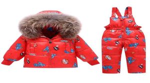 2020 Winter Children Girls Clothing Sets Warm hooded Duck Down Jacket Coats Trousers Waterproof Snowsuit Kids Baby Clothes7657686