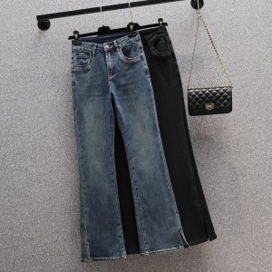 Stivali autunno scissione elastica jeans jeans donna in alto in giro pantaloni di denim bootcut da donna pantaloni elastici femme 2023 pantalones mujer 5xl