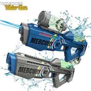 Toys Gun Sand Play Water Fun Pistola ad acqua elettrica luminosa assorbimento d'acqua completamente automatico pistola ad acqua continua spruzzi d'acqua interattivi Giocattoli per bambini 240307