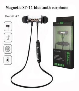 XT11 Bezprzewodowy sportowy zestaw słuchawkowy Bluetooth 42 HD stereo słuchawki magnetyczne słuchawki Hałas Anulujący za pomocą pakietu detalicznego3487044