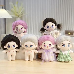 20cm Kawaii Idol Doll Anime Plush Star Dolls Schamowane Dostosowanie Figurka Zabawki Bawełny dzieci Pluszki Fanów Fanów Kolekcja Prezent 240304