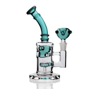 verde bicchiere dritto bong tubi di vetro a nido d'ape ramo acqua olio impianti di perforazione tubo ciotola di fiori bong di vetro olio dab rig dab rigs307J8471460