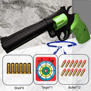 Gun Toys 2024.zp5 Revolver Soft Bullet Gun 357 Symulowana zabawka Pistolet Pistol Dorosły Child Child Bullet Pistolet Model YQ240307