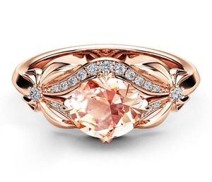 Cluster Rings Fashion Zircon Ring Micro Pave Bow Rose Gold Women039s Factory Supply1553314