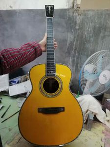 Guitarra acústica de alta qualidade com tampo em abeto, modelo mais recente, 39 polegadas, série Om42