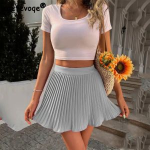 Dresses Women High Waist Pleated Skirt Y2k Summer Casual Kawaii Black Aline Mini Skirt for Girls Summer Vintage Holiday Boho Beach Wear