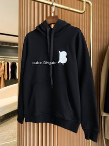 24FW Show Men's Fashion Designer Hoodie Ess Algodão Preto Extra Grande Manga Comprida Moletom Masculino Regular Hoodie Logo Imprimir 1113