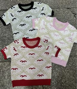 24SS Summer New Women's Knits Tees Luxury Brand CC Designer Knits T-shirt Kvinnkläder
