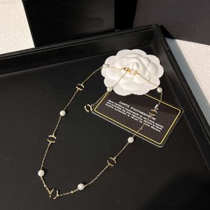 Pendant Necklaces Brand Pearl Necklace Designer Necklaces Pendant Choker Love Chain Women Plated Stainless Steel Letter Jewelry Accessories Adjustable