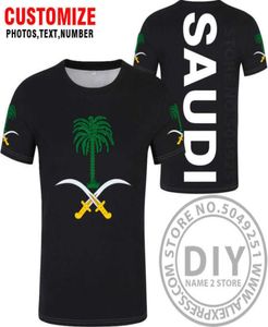 S Arabia T Shirt DIY Anpassat namnnummer Sau Tshirt Nation Flag SA Arabiska Arab Islam Arabiska land Print Textkläder X4524465