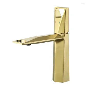 Torneiras da pia do banheiro escovado ouro torneira da bacia ouro cobre e frio drop-in lavatório lavagem nórdica luz luxo