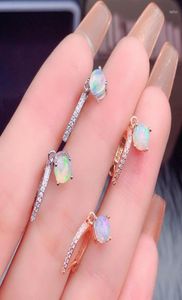 Dangle Earrings Natural and Real Opal Earring 925 Sterling Silver Fine Jewelry 5 5mm3223298