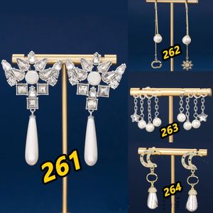 Vintage tassel pearl pendant earrings full diamonds fashion show exaggerated Baroque retro palace Ear Rings Jewelry Accessories With Original Dust Bag Box Supply