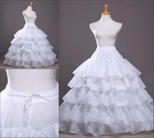 In stock Four Hoops Five Layers Petticoats Slip Bridal Crinoline For Ball Gowns QuinceaneraWeddingProm Dresses CPA2108357584