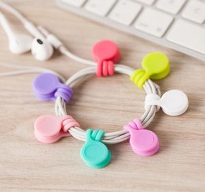 Multifunktion Silikon Magnetisk tråd Kabel Organiser Telefonnyckelklipp USB Earphone Clips Datalagring Holder6709126