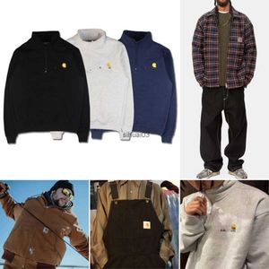 Męskie bluzy bluzy carhart designer mens bluza damska pół plcket zamek błyskawicy kurtki zagęszczenie bluzy sportowe luźne klasyczne retro