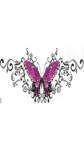 on the body art ladys sternum tattoo sticker beautifull sexy Chest Flowers red Rose Butterfly pattern for women1535226