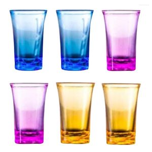 Tumbler 6 adet renkli parti şarap bardakları cam dağıtıcı için akrilik bardak içme oyunları kokteyl ev yorgan