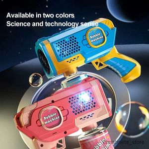 Areia jogar água diversão máquina de bolha foguete forma totalmente automática spaceman ventilador com luz bolha arma meninos meninas brinquedos presente do dia das crianças