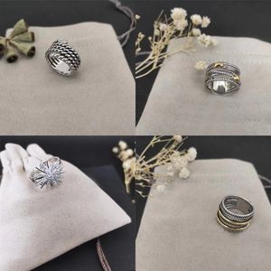 DY anelli da donna vintage gioielli firmati cavo filo anello di fidanzamento moda nuovi anelli classici di alta qualità per donne accessori alla moda in argento placcato zh147 E4