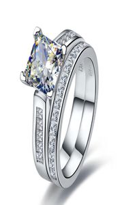 Brillante Bridal Sets Genuine 2CT Diamond Engagement for Women Pure Platinum 950 Ring Presente7139525