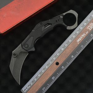 Novo 2064 faca dobrável de alta dureza afiada lâmina stonewash preto auto defesa caça tático faca bolso edc ferramentas manuais 512