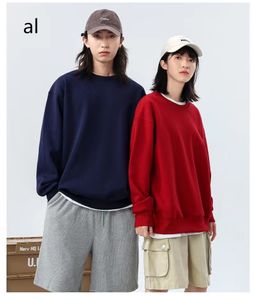 al CREW NECK PULLOVER Women Men Warm Sweatshirts Thick Fleece Loose Sweatwear 480g Unisex Casual Sweat Tops Outwear Autumn Winter M062