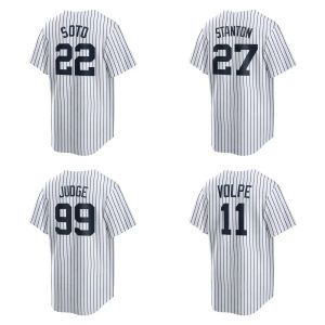 Juan Soto Custom Men Women Youth 22 Baseball Jerseys''Yankee''Aaron Judge 99 Anthony Volpe 11 Giancarlo Stanton 27 Anthony Rizzo 48 Jersey Weiße Farbe Button Up Männer