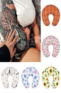 Baby Printed Nursing Pillows Case Maternity U Shaped ammande kudde Borttagbar tecknad spädbarnskamfoder Midja Cusion6956220