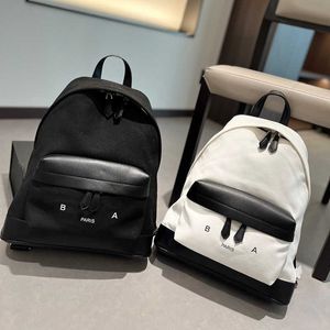 designer backpack mens bookbag women black white back pack simple canvas schoolbag lightweight portable luxury backpacks 240307