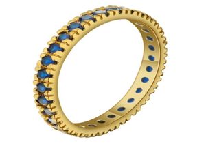 Anéis de casamento est joias cor dourada charme azul zircônia cúbica e noivado para mulheres homens exclusivos dela sua promessa3817850