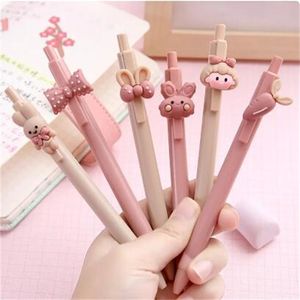 Pink Cute Ballpoint Pen Kawaii Learn Stationery Test Pressure Exam Signature School Supplies Office Accessories